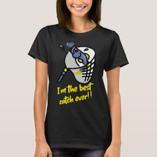 Bigfoot Alien Angeln Lustige Männer UFO Sasquatch  T-Shirt