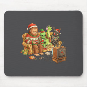Bigfoot Alien Nessie Mothman Retro Gaming Weihnach Mousepad
