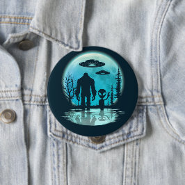 Bigfoot Alien UFO Button