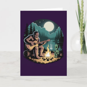 Bigfoot Alien UFO Kryptid Begegnung Paranormal Karte