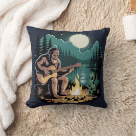 Bigfoot Alien UFO Kryptid Begegnung Paranormal  Kissen