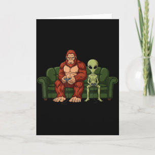 Bigfoot-Alien-Videospiele Gaming Sasquatch-Ufo-Män Karte