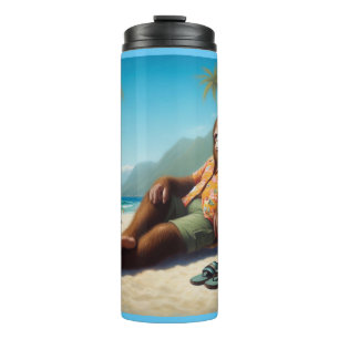 Bigfoot Am Strand Thermosbecher