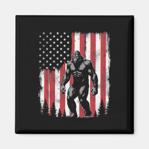 Bigfoot American USA Flag Patriotic 4. Juli Magnet