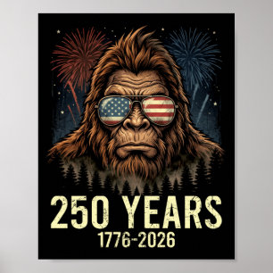 Bigfoot Amerika Feuerwerk 4. Juli 250 Poster
