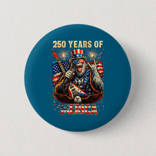 Bigfoot Amerika Gestein 4. Juli 250 Jubiläum USA Button