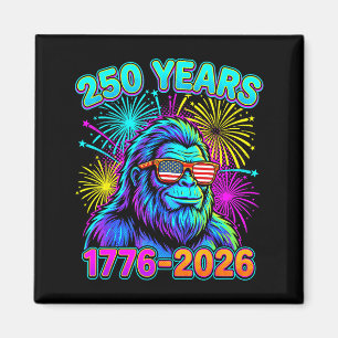 Bigfoot amerikanische Flagge 250. 1776 2026 patrio Magnet