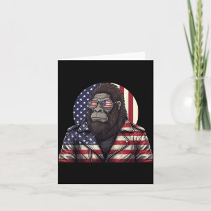 Bigfoot Amerikanische Flagge Patriotischer Sasquat Karte