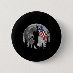 Bigfoot Amerikanische Flagge Sasquatch Patriotisch Button