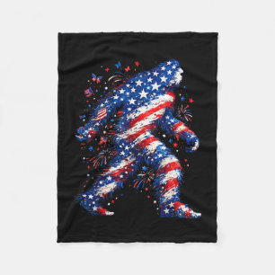 Bigfoot amerikanische Flagge Sasquatch patriotisch Fleecedecke