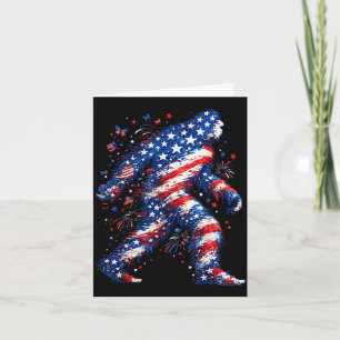 Bigfoot amerikanische Flagge Sasquatch patriotisch Karte