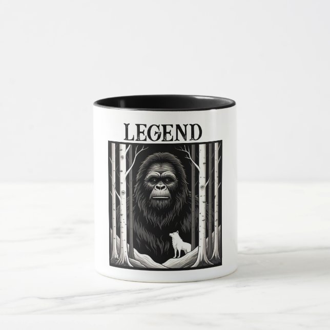 Bigfoot and White Wolf im Birchwald Tasse (Zentrum)