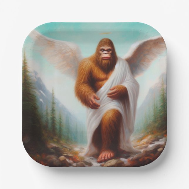 Bigfoot Angel Pappteller (Vorderseite)