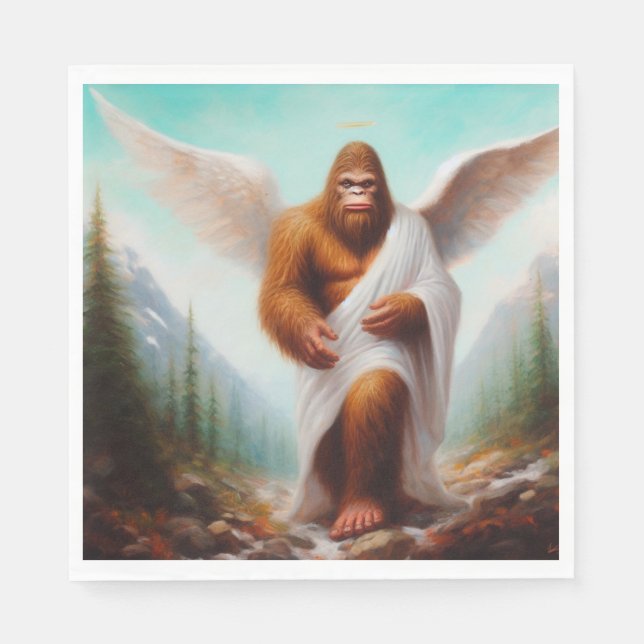 Bigfoot Angel Serviette (Vorderseite)