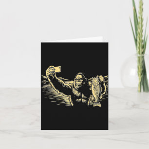 Bigfoot-Angelfoto lustig Sasquatch Barsch  Karte