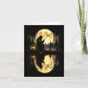 Bigfoot-Angeln Vollmond See Reflexion Outdoor Karte