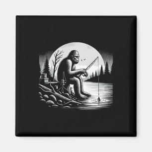 Bigfoot Angelsee Sasquatch Fisherman Funny Fis Magnet