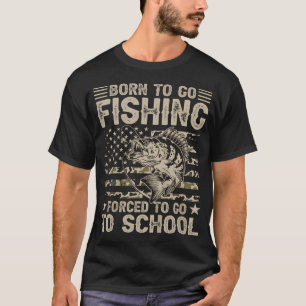 Bigfoot-Angler Männer Jungen Sasquatch-Fischen in T-Shirt