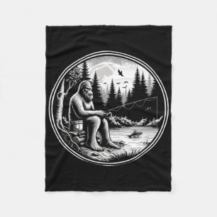 Bigfoot-Angler-See Sasquatch-Angler Lustig Fis Fleecedecke