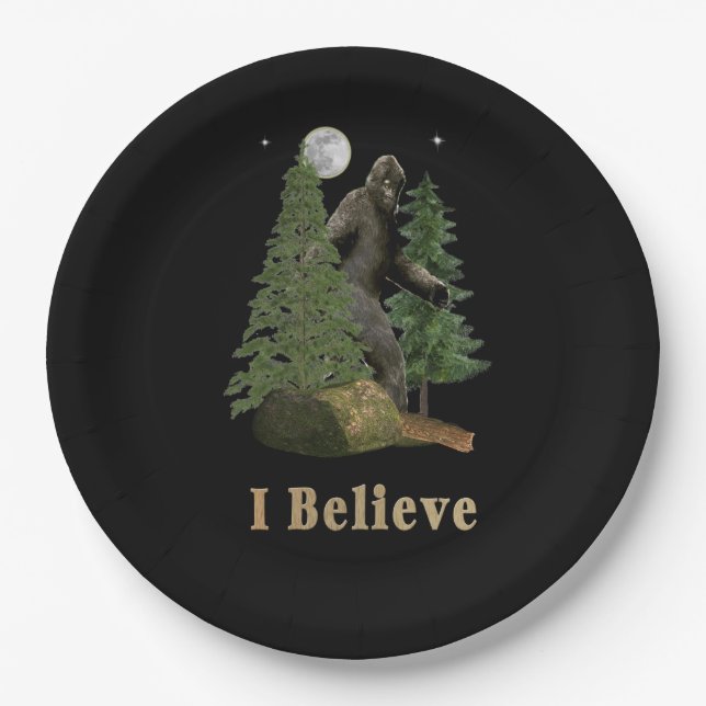 Bigfoot Art Pappteller (Vorderseite)