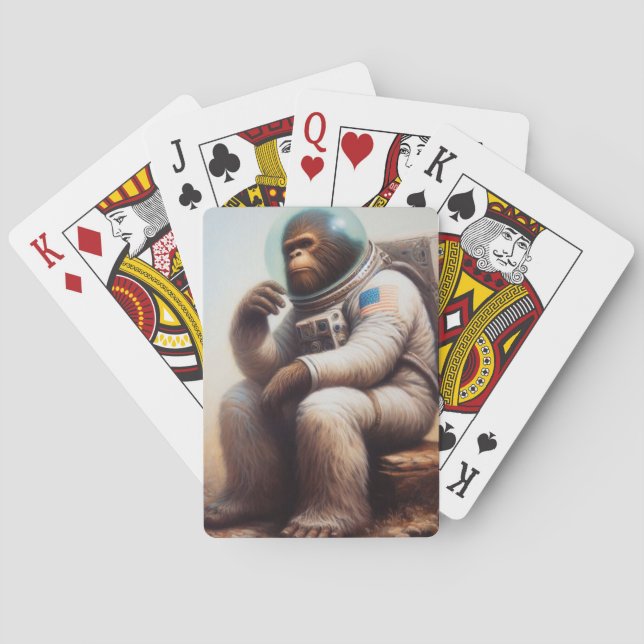 Bigfoot Astronaut Spielkarten (Rückseite)