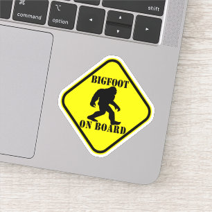 Bigfoot auf Board-Aufkleber Aufkleber