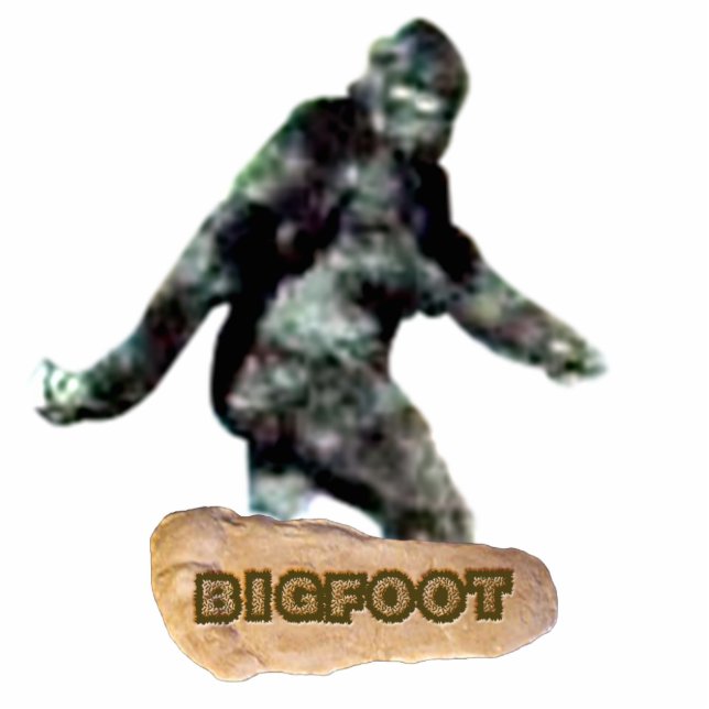 Bigfoot-Ausschnitt-Magnet/Skulptur Freistehende Fotoskulptur (Vorne)