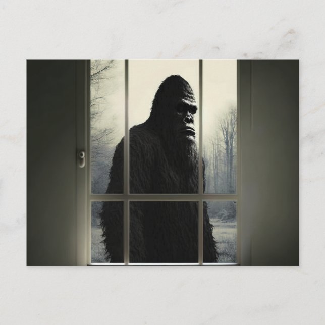Bigfoot außerhalb meines Fensters! Postkarte (Vorderseite)