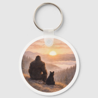 Bigfoot & Bear Cub at Sunset Schlüsselanhänger