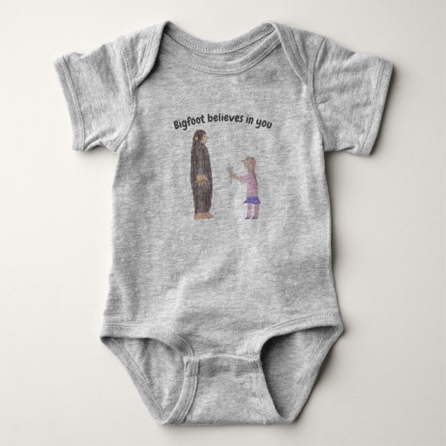Bigfoot Believes in You Infant One Piece Baby Strampler (Vorderseite)