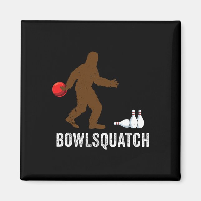 Bigfoot Bowling-Geschenk Sasquatch-Geschenke Bowle Magnet (Vorne)