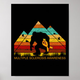 Bigfoot bringen Multipler Sklerose Ribbon Spaß Poster