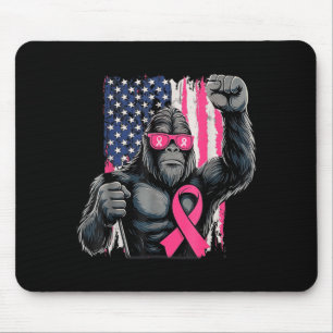 Bigfoot Brustkrebs-Bewusstsein American Flag nk Mousepad