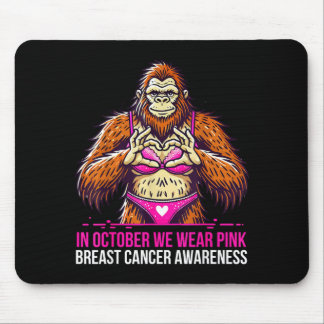 Bigfoot-Brustkrebs-Bewusstseinsmonat Sasquatch Mousepad