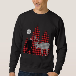 Bigfoot Buffalo Karierte Weihnachtsbaumen und Rent Sweatshirt