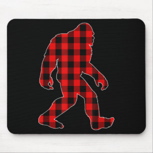 Bigfoot Buffalo Karierte Weihnachtsfamilie Matchin Mousepad