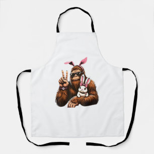 Bigfoot Bunny Lustiges Ostertags-Sasquatch-T-Shirt Schürze