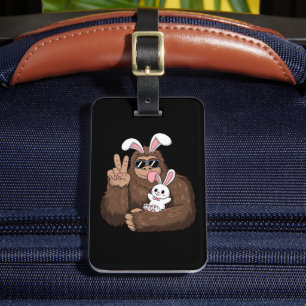 Bigfoot Bunny Rabbit Funny Ostertag Sasquatsch Gepäckanhänger
