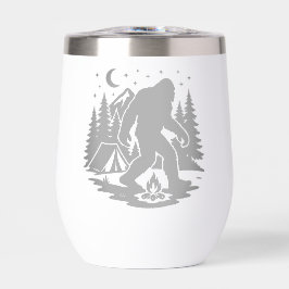 Bigfoot Camping Wine Tumbler