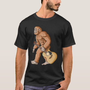 Bigfoot Carried Guitar Sasquatch Guitar Spieler T T-Shirt