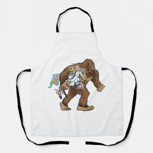 Bigfoot Carry Einicorn Funny Sasquatch Geschenke Schürze