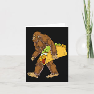 Bigfoot Carry Tacry Funny Cinco De Mayo Boys Men Karte