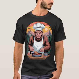 Bigfoot-Chef Sasquatch Kochen Kulinarik Essen Koch T-Shirt
