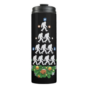 Bigfoot Christmas Tree Sasquatch Santa Lovely Thermosbecher