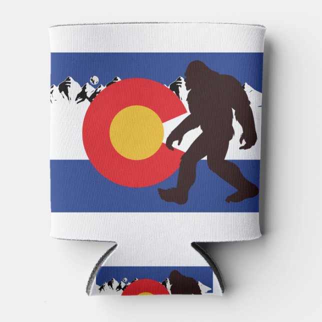 Bigfoot-Colorado-Flagge Dosenkühler (Vorderseite)