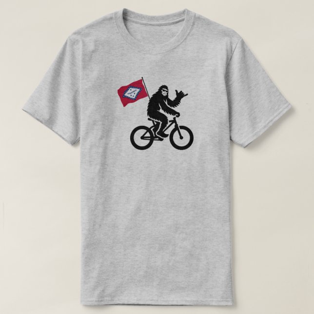 Bigfoot Cycling Arkansas Flag T-Shirt (Design vorne)