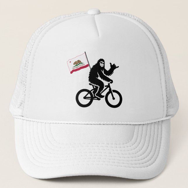 Bigfoot Cycling California Flag Truckerkappe (Vorderseite)