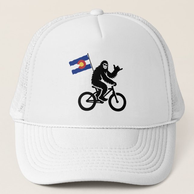 Bigfoot Cycling Colorado Flag Truckerkappe (Vorderseite)