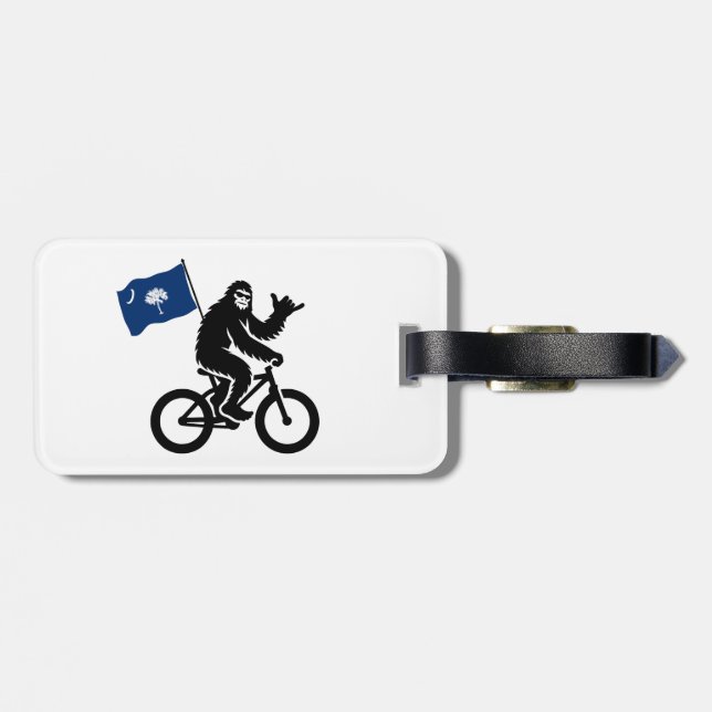 Bigfoot Cycling South Carolina Flag Gepäckanhänger (Rückseite horizontal)