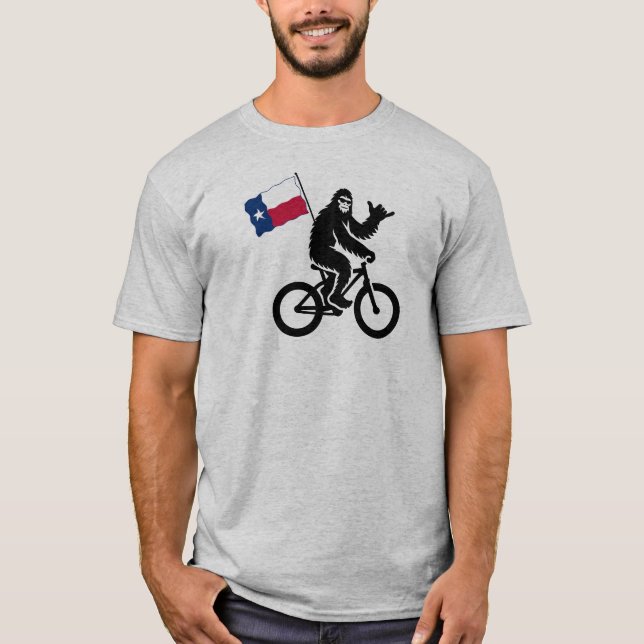 Bigfoot Cycling Texas Flag T-Shirt (Vorderseite)
